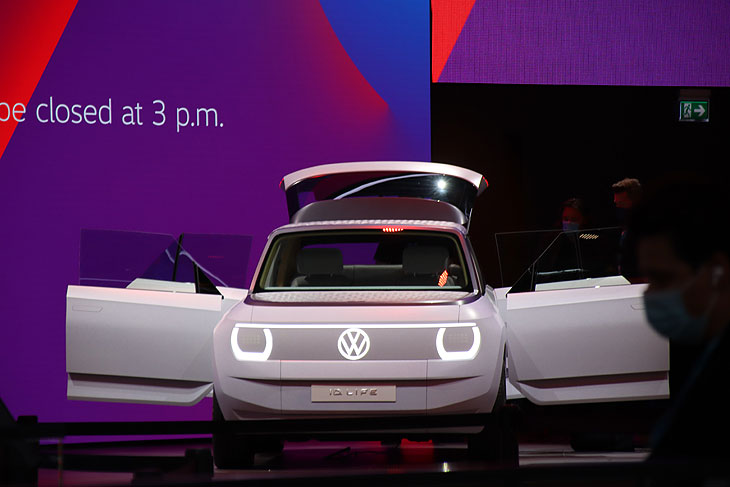 Volkswagen Studie ID. Life eines vollelektrischen Kleinwagens auf der IAA Mobility auf der Messe München (©Foto: Martin Schmitz)